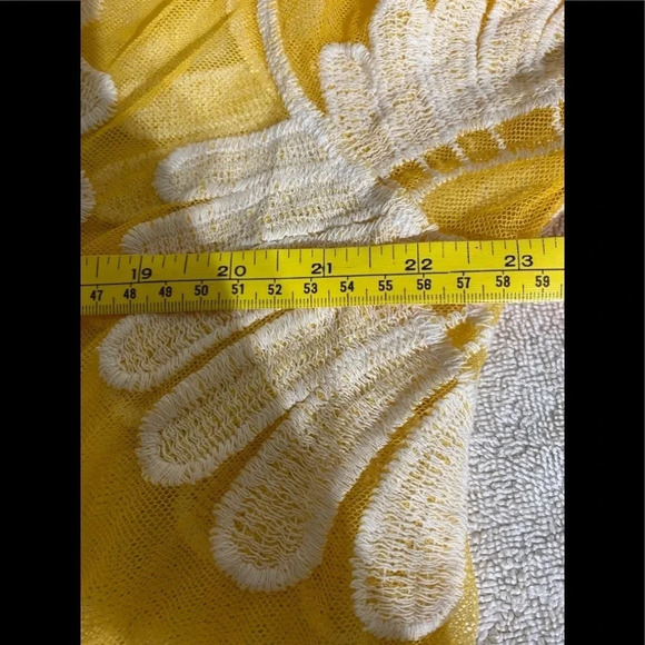 Ember Yellow Lace Embroidered Floral Kimono/Topper - Picture 7 of 7